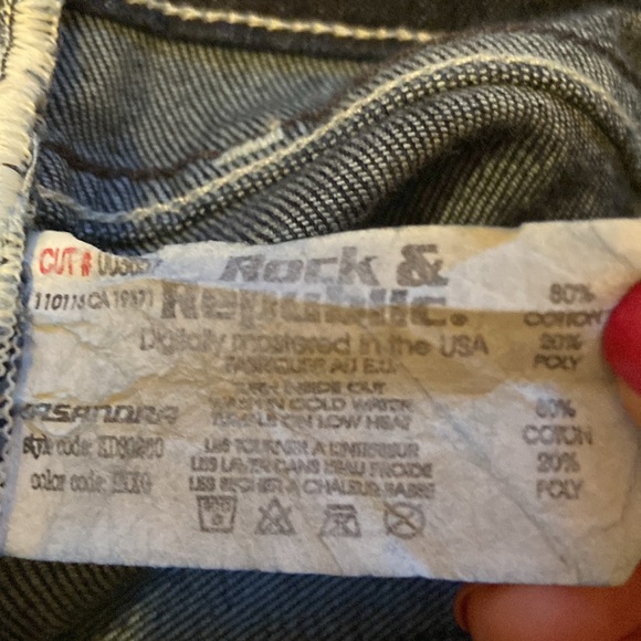 Rock & Republic Los Angeles Slim Flared Dark Blue Jeans - Picture 11 of 16